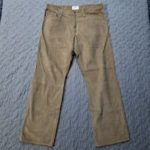 Old NAVY Corduroy Pants Mens 36X32 Brown Slim Etroit Straight Dark Wash Casual